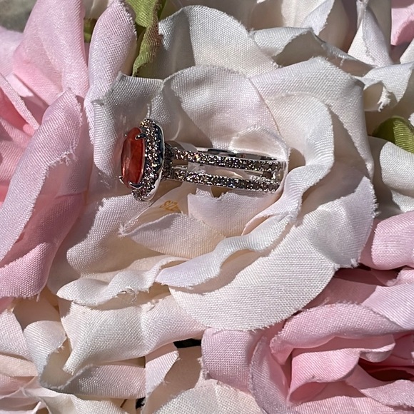 Stunning Sunrise Orange Quartz Ring - Picture 2 of 8